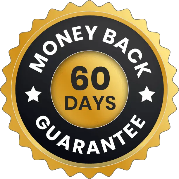 Trimoryn 60 day money back guarantee badge