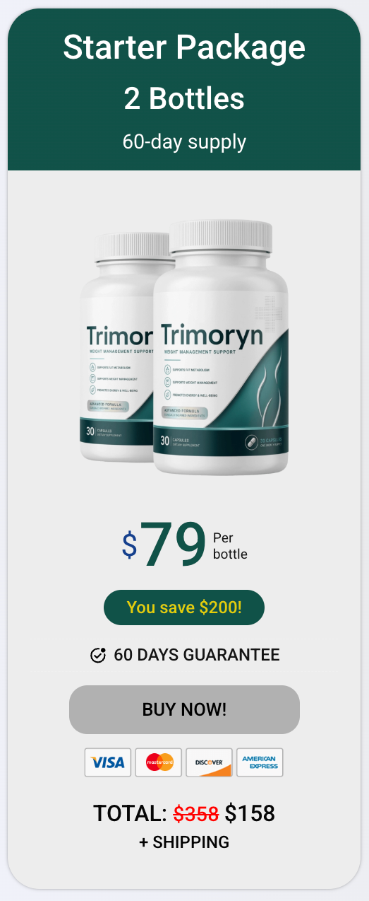 Trimoryn 2-bottle starter pack — 60-day supply for women over 40